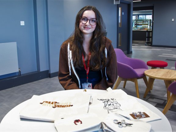 Sophie Noble, Barnsley Sixth Form College student and owner of Soph's Ringss.