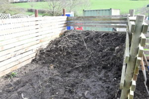 Compost that will be used as plant fertiliser to improve crop growth