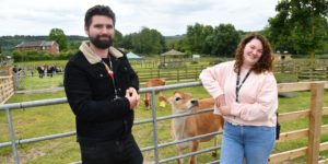 Macauley and Emily with a Jersey Cow