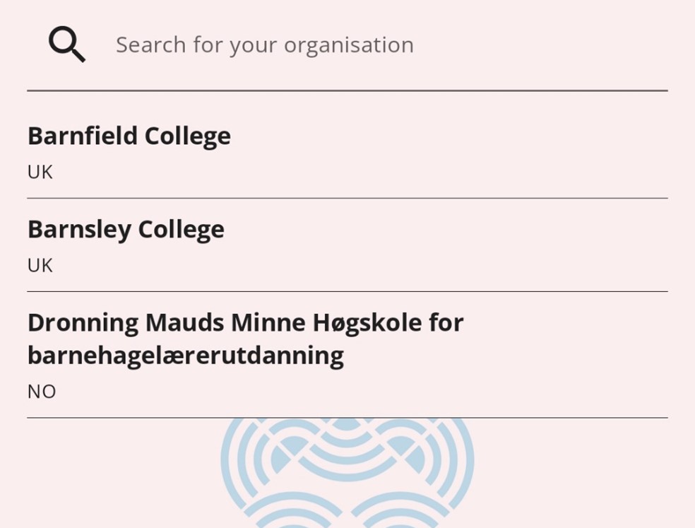 search Barnsley college in search bar 