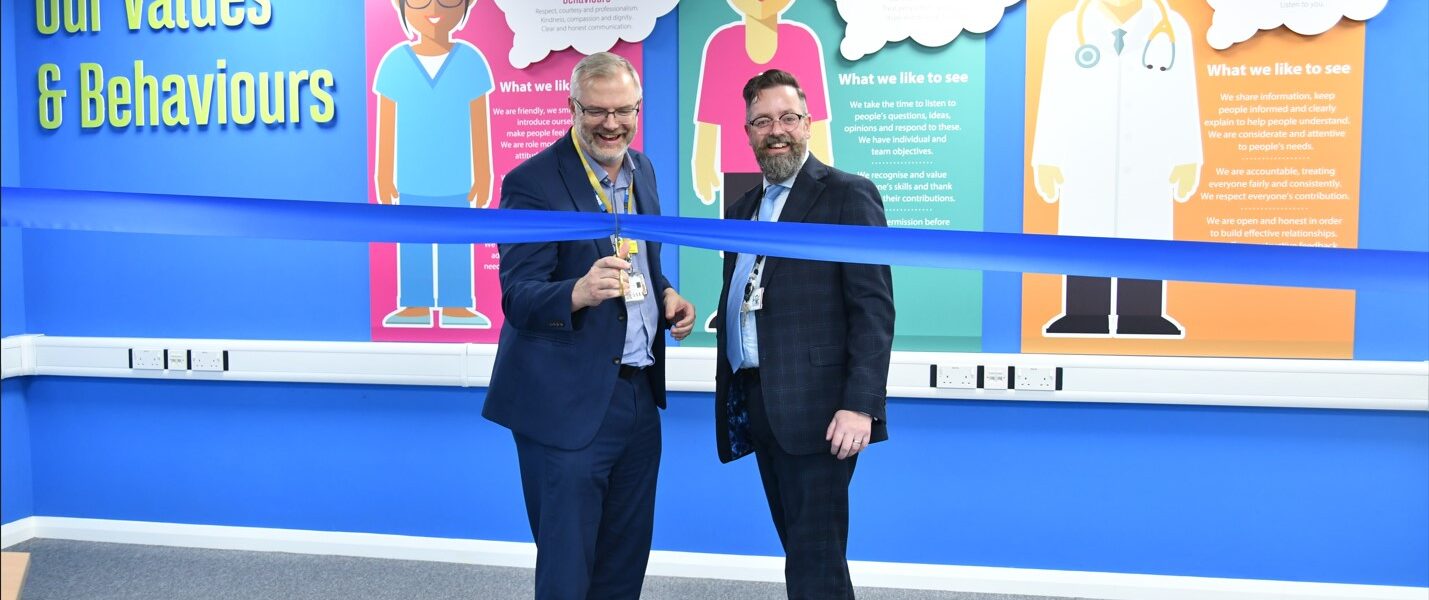 (Left) Bob Kirton, Managing Director of Barnsley Hospital NHS Foundation Trust (right) David Akeroyd, Principal and CEO of Barnsley College.