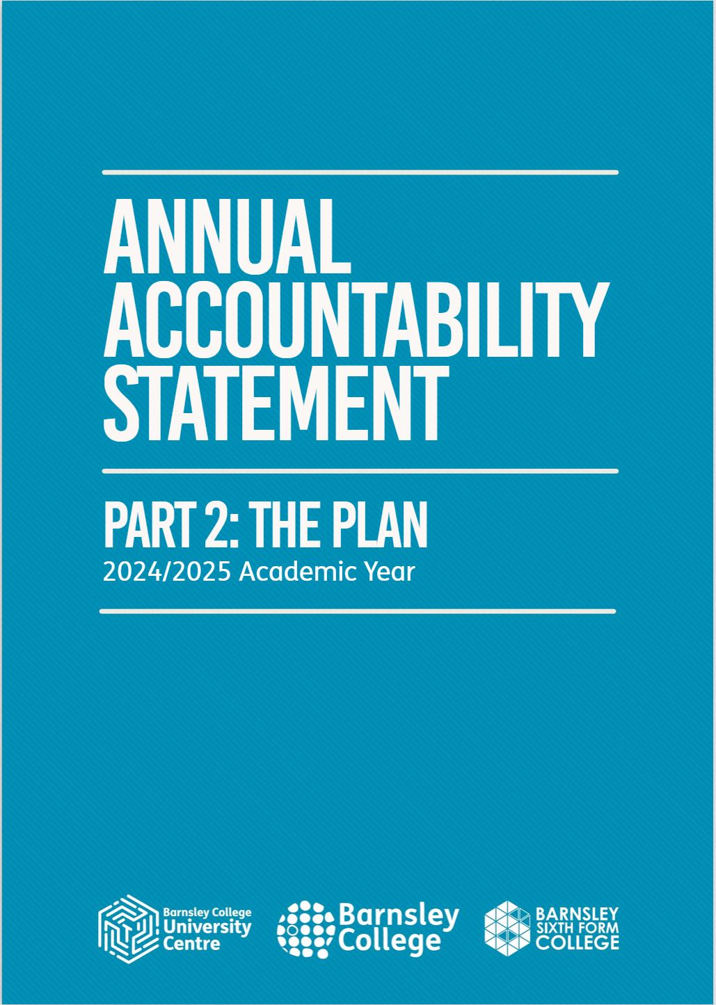 blue front cover with annual accountability statement on the front