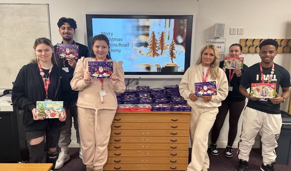 Level 1 and 2 Health and Social Care students with the selection boxes